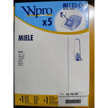 BOLSA ASPIRADOR MIELE, CAJA 5 BOLSAS, MI133-CW - Imagen 2