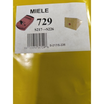 BOLSA ASPIRADOR MIELE, CAJA 5 BOLSAS PAPEL, CARTON 93MM, DIAMETRO 44, RECAMBIO ALTERNATIVO, 729 - Imagen 1