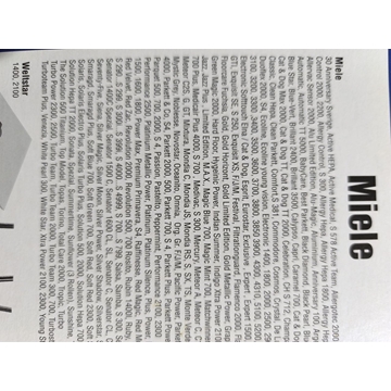 BOLSA ASPIRADOR MIELE WELTSTAR 1400, 2100, CAJA 5 BOLSAS, VER FOTO MODELOS, 62730 - Imagen 1