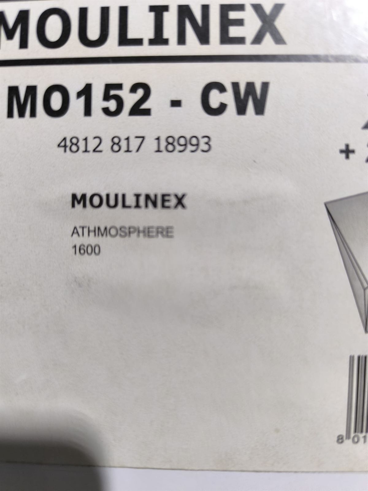 BOLSA ASPIRADOR MOULINEX, ATHMOSPHERE, CAJA 5 BOLSAS+2FILTROS,  MO152-W - Imagen 2