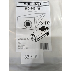 BOLSA ASPIRADOR MOULINEX, CAJA 10 BOLSAS PAPEL, MX700,  MO149-W - Imagen 2