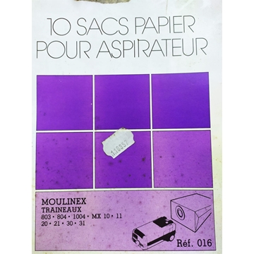 BOLSA ASPIRADOR MOULINEX, CAJA 10 BOLSAS, RECAMBIO ALTERNATIVO, VER FOTO MODELOS, 110357 - Imagen 1