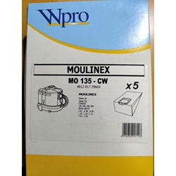 BOLSA ASPIRADOR MOULINEX, CAJA 5 BOLSAS,  MO135-W - Imagen 1