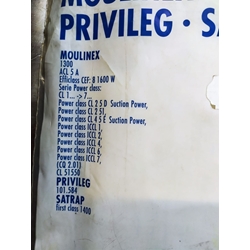 BOLSA ASPIRADOR MOULINEX, CAJA 5 BOLSAS, RECAMBIO ALTERNATIVO, VER FOTO MARCA MODELOS,  MO139W - Imagen 1