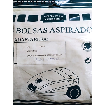 BOLSA ASPIRADOR MOULINEX, CAJA 5 BOLSAS, RECAMBIO ALTERNATIVO, VER FOTO MODELOS,  7502950030 - Imagen 2