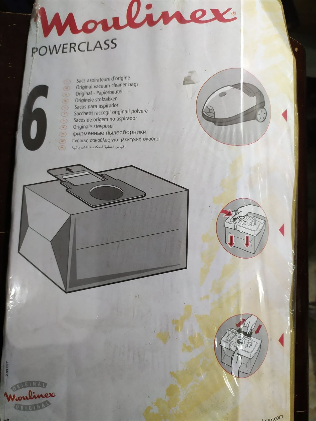 BOLSA ASPIRADOR MOULINEX, CAJA 6 BOLSAS, RECAMBIO ALTERNATIVO, VER FOTO MODELO,  A26B03 - Imagen 1