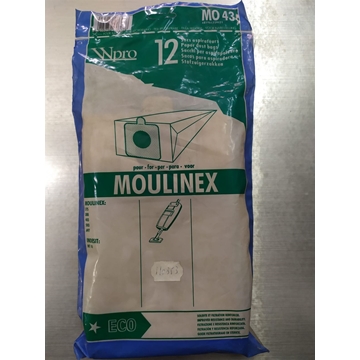BOLSA ASPIRADOR MOULINEX, INDESIT, VER MODELOS FOTO, PAQUETE 12 BOLSAS, RECAMBIO ALTERNATIVO,  110353 - Imagen 1