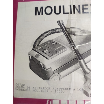 BOLSA ASPIRADOR MOULINEX, PAQUETE 10 BOLSAS PAPEL, VER FOTO MODELOS, CARTON DIAMETRO 54 MM, ANCHO 82X88X102 MM, 00732 - Imagen 2