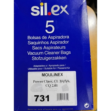 BOLSA ASPIRADOR MOULINEX POWER CLASS, PAQUETE 5 BOLSAS,   CL3 - Imagen 1