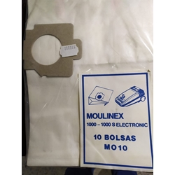 BOLSA ASPIRADOR MOULINEX, VER MODELOS FOTO, PAQUETE 10 BOLSAS, RECAMBIO ALTERNATIVO, 110350 - Imagen 1