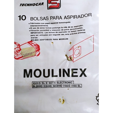 BOLSA ASPIRADOR MOULINEX, VER MODELOS FOTO, PAQUETE 10 BOLSAS, RECAMBIO ALTERNATIVO, 110350 - Imagen 2