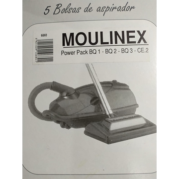BOLSA ASPIRADOR MOULINEX, VER MODELOS FOTO, PAQUETE 5 BOLSAS, RECAMBIO ALTERNATIVO, BOLSA ASPIRADOR MOULINEX, VER MODELOS FOTO, PAQUETE 5 BOLSAS, RECAMBIO ALTERNATIVO,  F-680 - Imagen 1