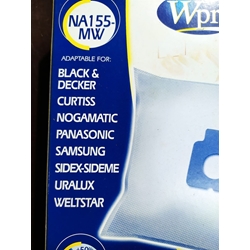 BOLSA ASPIRADOR PANASONIC, CAJA 4 UNIDADES+1FILTRO, VER MODELOS MARCAS FOTO, CALIDAD ALTERNATIVA, P-711-WP - Imagen 2