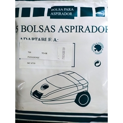 BOLSA ASPIRADOR PANASONIC, CAJA 5 UNIDADES, VER MODELOS FOTO, CALIDAD ALTERNATIVA,  7503400709 - Imagen 1