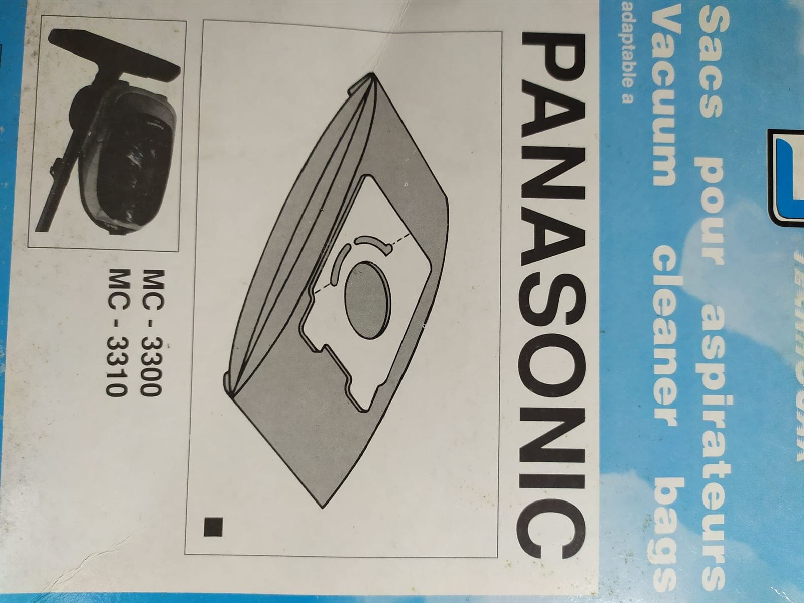 BOLSA ASPIRADOR PANASONIC, CAJA 5 UNIDADES, VER MODELOS FOTO, CALIDAD ALTERNATIVA,  F-653 - Imagen 1