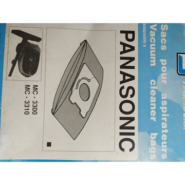 BOLSA ASPIRADOR PANASONIC, CAJA 5 UNIDADES, VER MODELOS FOTO, CALIDAD ALTERNATIVA,  F-653 - Imagen 1