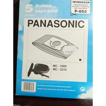 BOLSA ASPIRADOR PANASONIC, CAJA 5 UNIDADES, VER MODELOS FOTO, CALIDAD ALTERNATIVA,  F-653 - Imagen 2