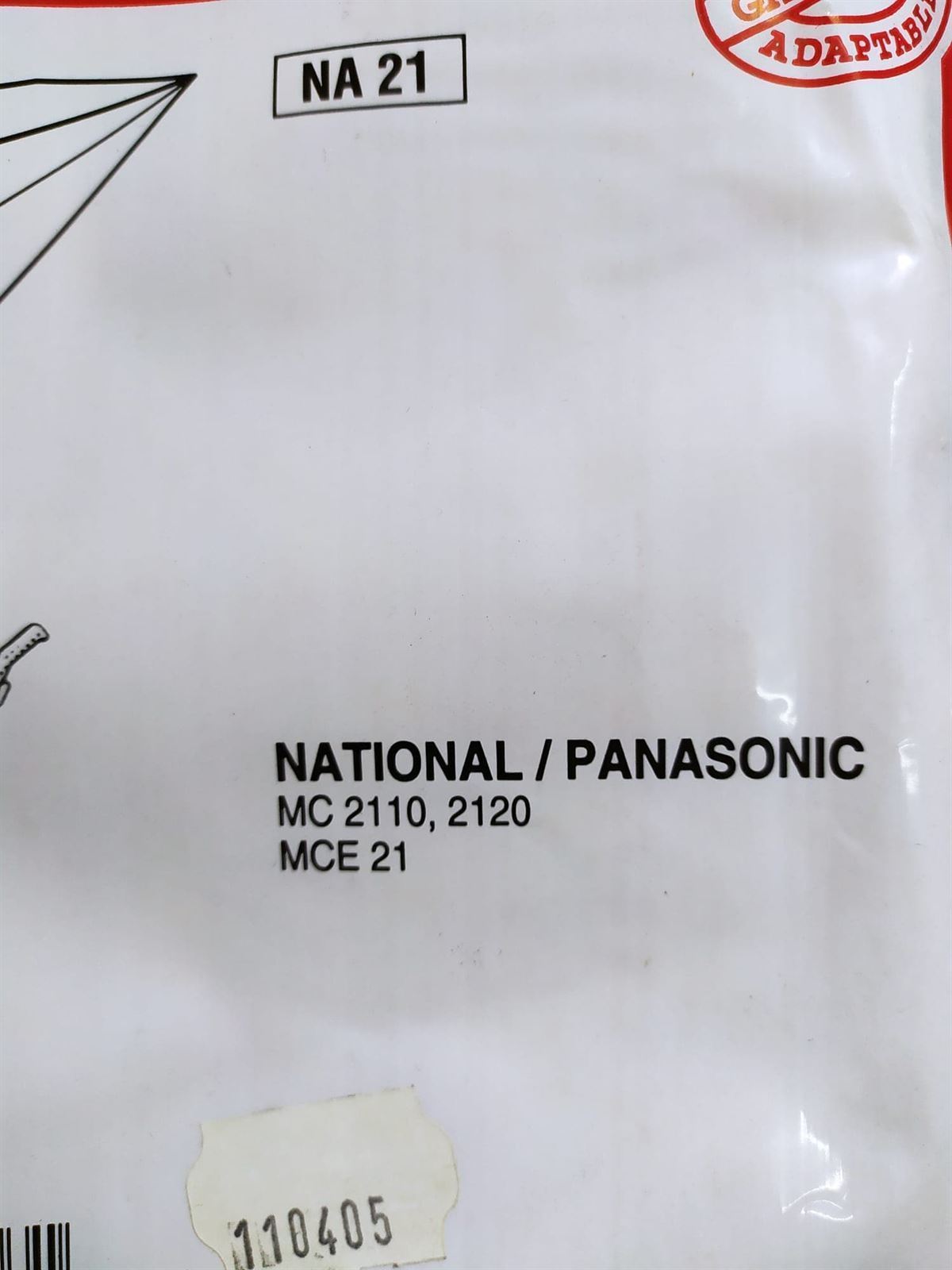 BOLSA ASPIRADOR PANASONIC, CAJA 5 UNIDADES, VER MODELOS MARCAS FOTO, CALIDAD ALTERNATIVA, 110405 - Imagen 2