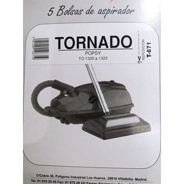 BOLSA ASPIRADOR PANASONIC, CAJA 5 UNIDADES, VER MODELOS MARCAS FOTO, CALIDAD ALTERNATIVA, F-671 - Imagen 1