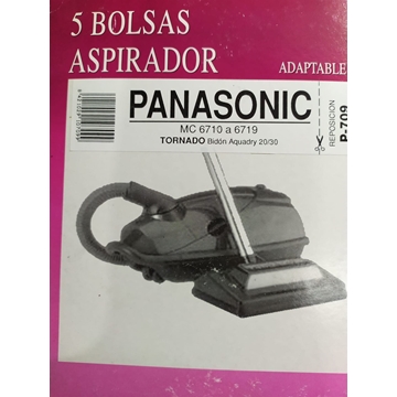 BOLSA ASPIRADOR PANASONIC, CAJA 5 UNIDADES, VER MODELOS MARCAS FOTO, CALIDAD ALTERNATIVA, F-709 - Imagen 1