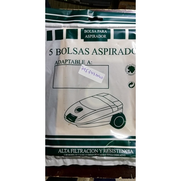 BOLSA ASPIRADOR PANASONIC, PAQUETE DE 5 BOLSAS, MC3300, MC3310, MC3319, 7953430040, F-653 - Imagen 2