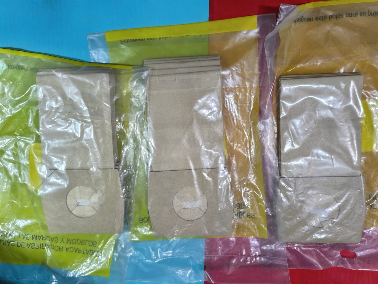 BOLSA ASPIRADOR PHILIPS, ASPIRADOR ESCOBA, CAJA 5 BOLSAS, RECAMBIO ALTERNATIVO, CARTON 108/117/85MM, DIAMETRO 47MM, KIT 3 CAJAS, HR6985 - Imagen 2