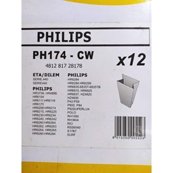 BOLSA ASPIRADOR PHILIPS, BOLSA 12 UNIDADES, FOTO MODELOS MARCA,    PH174CW - Imagen 1