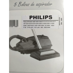 BOLSA ASPIRADOR PHILIPS, BOLSA 5 UNIDADES,    PH-689, F-689 - Imagen 1
