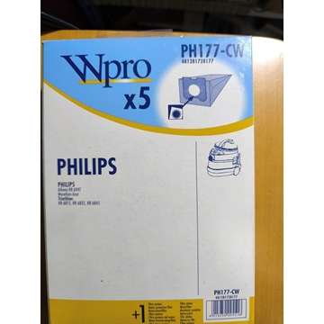 BOLSA ASPIRADOR PHILIPS, CAJA 5 BOLSAS+1FILTRO, VER FOTO MODELOS,  PH177-CW - Imagen 1
