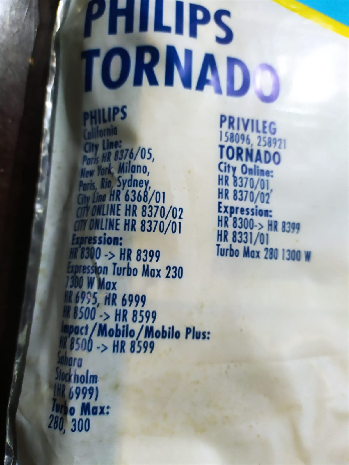 BOLSA ASPIRADOR PHILIPS, PAQUETE 10 BOLSAS+1FILTROS, VER FOTO MODELOS MARCAS, RECAMBIO ALTERNATIVO, 110484 - Imagen 1