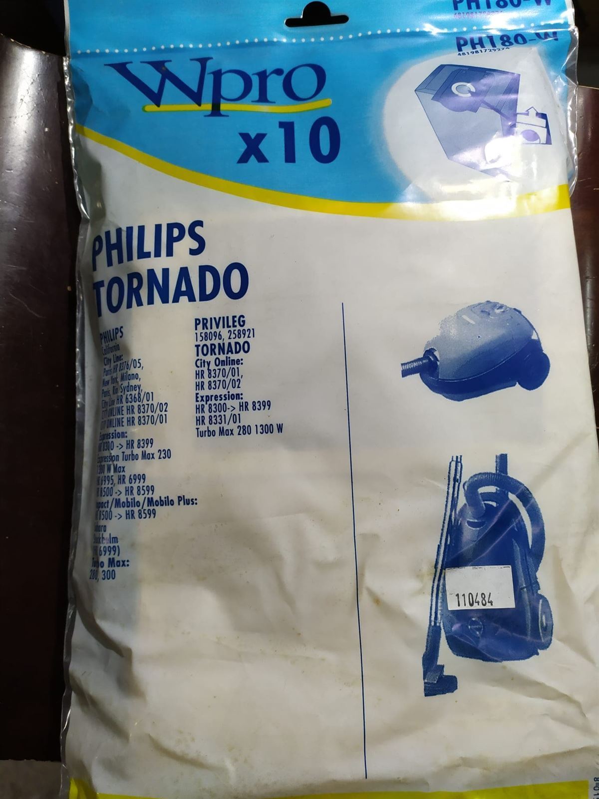 BOLSA ASPIRADOR PHILIPS, PAQUETE 10 BOLSAS+1FILTROS, VER FOTO MODELOS MARCAS, RECAMBIO ALTERNATIVO, 110484 - Imagen 2