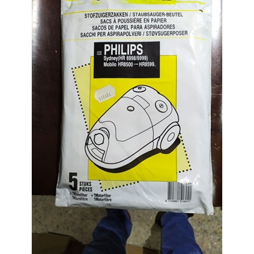 BOLSA ASPIRADOR PHILIPS, PAQUETE 5 BOLSAS+2 FILTROS, VER FOTO MODELOS, RECAMBIO ALTERNATIVO,  110484 - Imagen 1