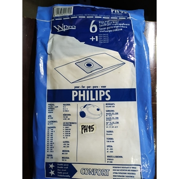 BOLSA ASPIRADOR PHILIPS, PAQUETE 6 BOLSAS+1 FILTRO, VER FOTOS MODELOS MARCAS, RECAMBIO ALTERNATIVO,  PH95 - Imagen 1
