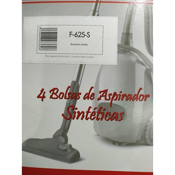 BOLSA ASPIRADOR ROWENTA AMBIA, CAJA 4 BOLSAS SINTETICAS,  F-625-S - Imagen 2