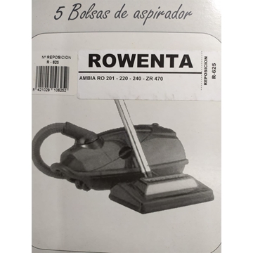 BOLSA ASPIRADOR ROWENTA AMBIA, CAJA 5 BOLSAS PAPEL, VER MODELOS FOTO,   F-625 - Imagen 1