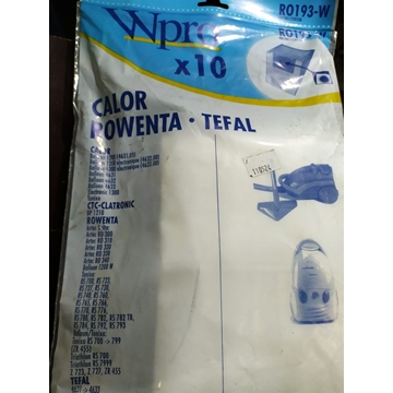 BOLSA ASPIRADOR ROWENTA, CAJA 10 BOLSAS PAPEL, RECAMBIO ALTERNATIVO, VER FOTO MODELOS MARCAS, KIT 2 PAQUETES,   RO193-W, 110524 - Imagen 1