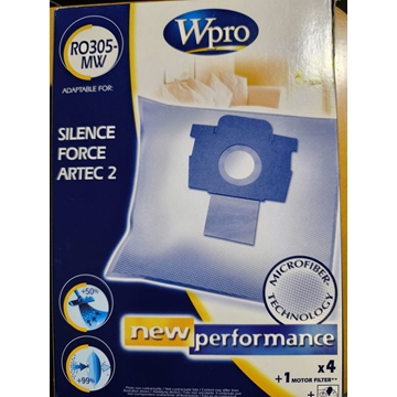 BOLSA ASPIRADOR ROWENTA, CAJA 4 BOLSAS + 1 FILTRO MOTOR, VER FOTO MODELOS COMPATIBLES, RO305-MW - Imagen 1