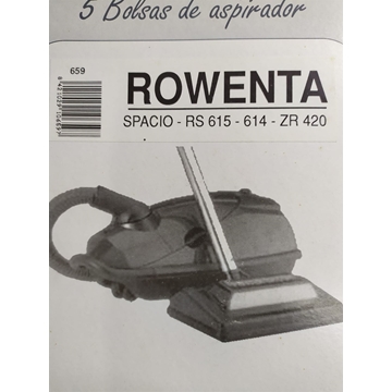 BOLSA ASPIRADOR ROWENTA, CAJA 5 BOLSAS DE PAPEL, RECAMBIO ALTERNATIVO, VER FOTO MODELOS, F-659 - Imagen 2