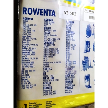 BOLSA ASPIRADOR ROWENTA, CAJA 5 BOLSAS PAPEL, VER FOTO MODELOS MARCAS, ASPIRADOR DE CUBO,   62503W,  481981729281 - Imagen 2