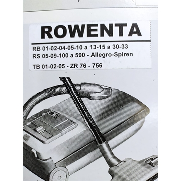 BOLSA ASPIRADOR ROWENTA, CAJA 5 BOLSAS, RECAMBIO ALTERNATIVO, VER FOTO MODELOS,  F-741 - Imagen 1