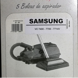 BOLSA ASPIRADOR SAMSUNG VC-7400-7700-7714, PAQUETE 5 BOSLSAS, F-664 - Imagen 2