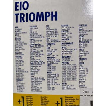 BOLSA ASPIRADOR SELETCLINE, ALASKA, CAJA 5 BOLSAS+1FILTRO, VER FOTO MARCAS Y MODELOS, EA52-CW - Imagen 2