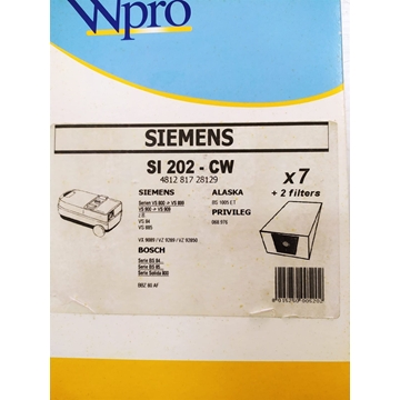 BOLSA ASPIRADOR SIEMENS, VER FOTO MARCAS Y MODELOS, RECAMBIO ALTERNATIVO, CAJA 7 BOLSAS+2FILTRO,   62687W, 481281728129 - Imagen 1
