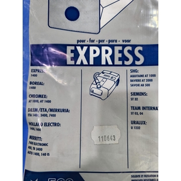 BOLSA ASPIRADOR SIEMENS, VER FOTO OTRAS MARCAS, CARTON 200MM, DIAMETRO 50MM, CAJA 10 BOLSAS PAPEL, 110643 - Imagen 1