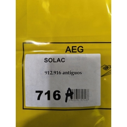 BOLSA ASPIRADOR SOLAC, 912, 916, CAJA 5 BOLSAS PAPEL, CARTON 89/89MM, DIAMETRO 59MM, 716A - Imagen 1