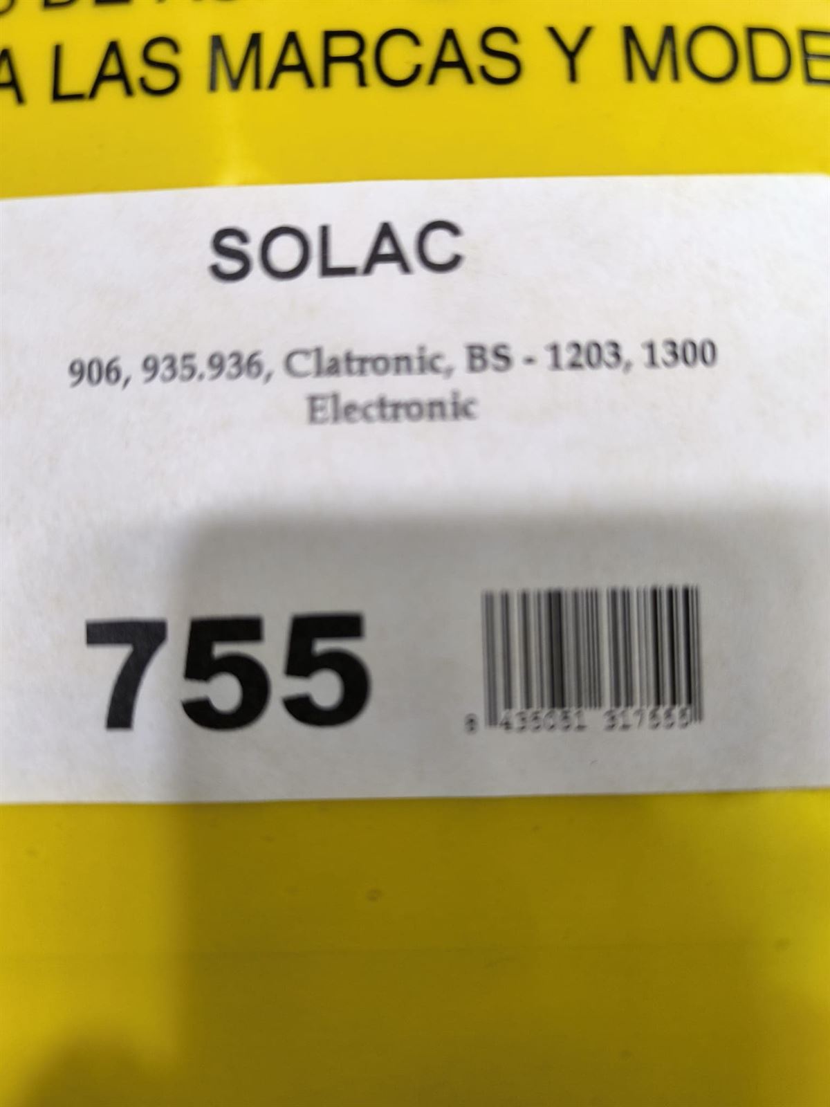 BOLSA ASPIRADOR SOLAC, CLATRONIC, ELECTRONIC, CAJA 5 BOLSAS, CARTON 89MM, DIAMETRO 42MM, 755 - Imagen 1