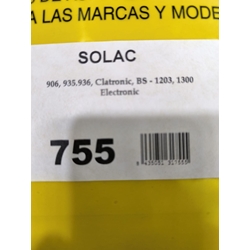 BOLSA ASPIRADOR SOLAC, CLATRONIC, ELECTRONIC, CAJA 5 BOLSAS, CARTON 89MM, DIAMETRO 42MM, 755 - Imagen 1
