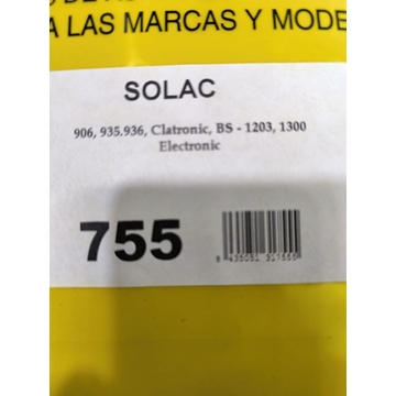 BOLSA ASPIRADOR SOLAC, CLATRONIC, ELECTRONIC, CAJA 5 BOLSAS, CARTON 89MM, DIAMETRO 42MM, 755 - Imagen 1
