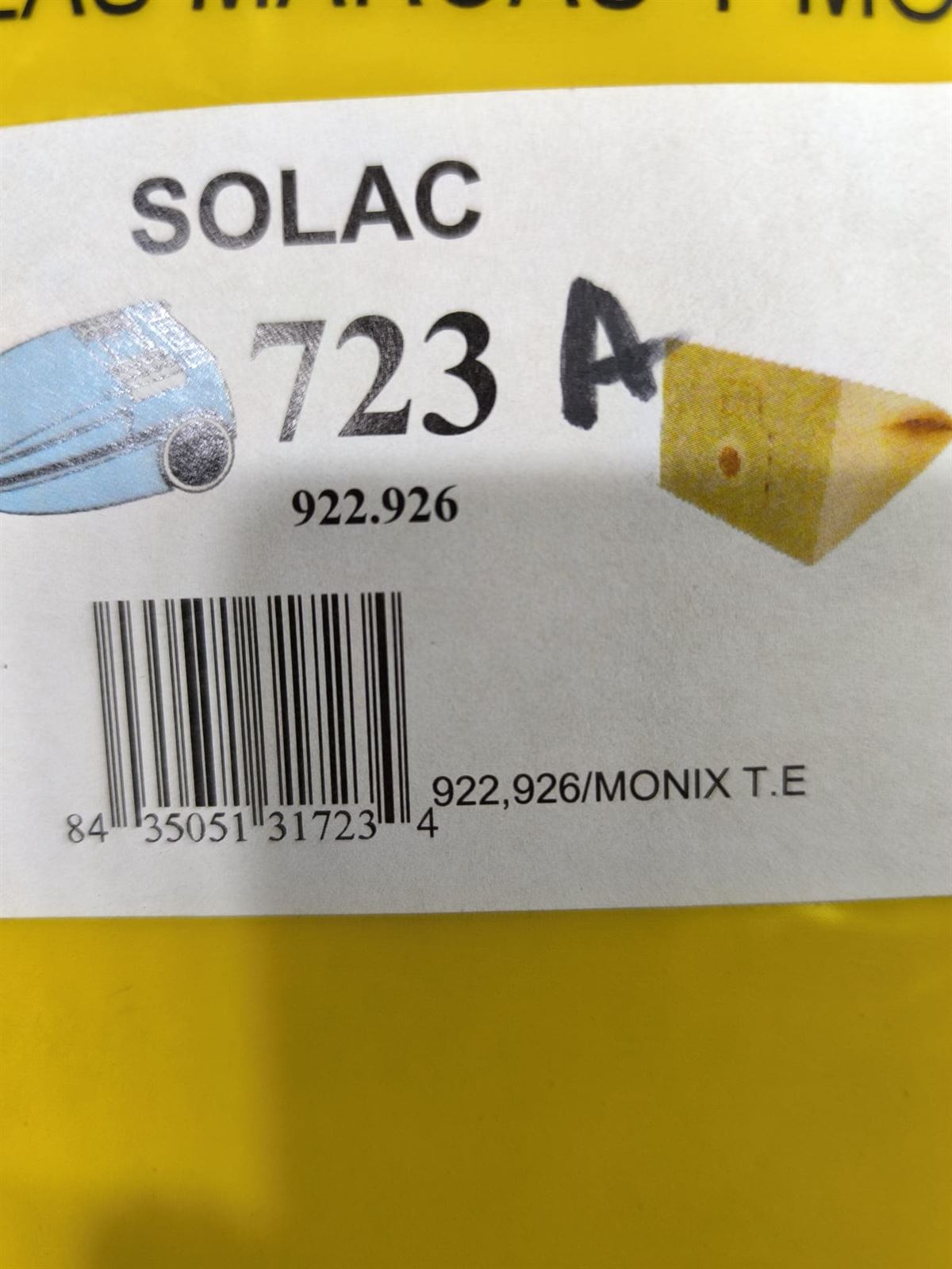 BOLSA ASPIRADOR SOLAC, MONIX, CAJA 5 BOLSAS, CARTON 83MM, DIAMETRO 44MM,  723A - Imagen 1