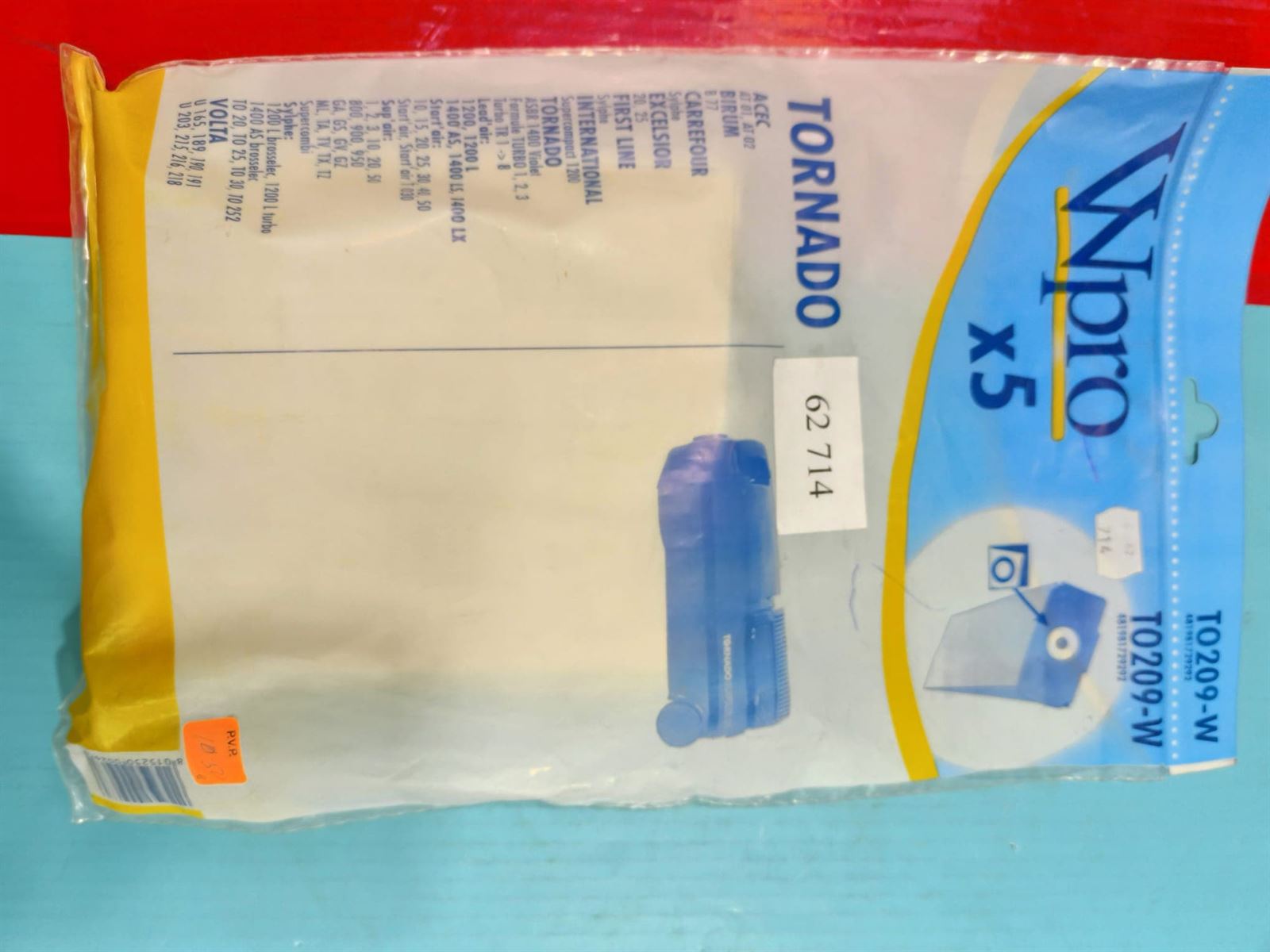 BOLSA ASPIRADOR TORNADO, CARREFOUR, FIRST LINE, PAQUETE 5 BOLSAS PAPEL, VER FOTO MODELOS MARCAS,  110655 - Imagen 1